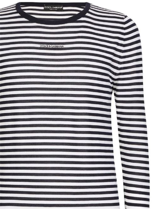 logo-embroidered striped jumper DOLCE&GABBANA | GXX14ZJCVQ9W1002